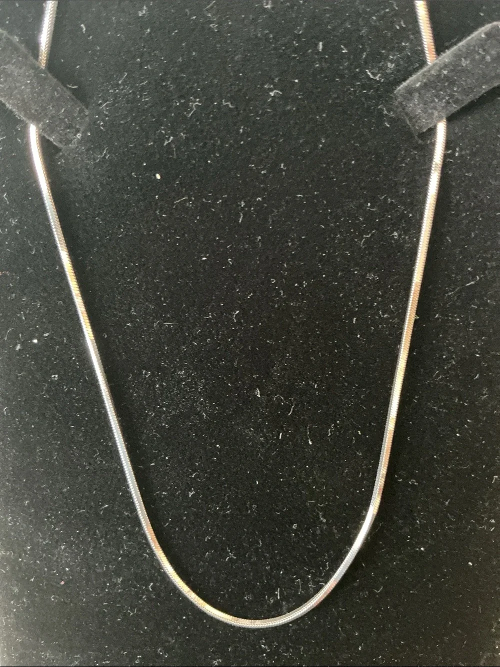 Sterling Silver Chain Necklace - Sleek Flat Herringbone Style